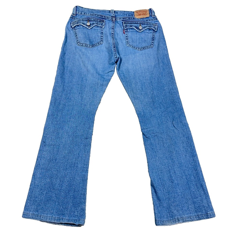 Vintage Y2K Levis 542 Jeans‎ Women 16 Low Rise Boot Cut Flare Flap Pocket 2000s